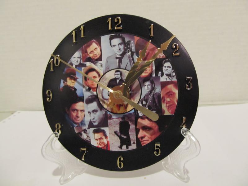 Johnny Cash CD clock